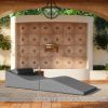 Jaxx Clermont Sun Lounger - Luxurious Waterproof Poolside Lounge & Outdoor Chaise - Sunbrella Slate