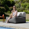 Jaxx Tybee Large Outdoor Lounge w/ Bolster - Sunbrella Slate