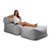 Jaxx Tybee Large Outdoor Lounge w/ Bolster & Ottoman - Sunbrella Granite