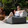 Jaxx Tybee Large Outdoor Lounge w/ Bolster - Sunbrella Slate