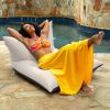 Jaxx Finster Outdoor Bean Bag Lounge Chair - Sunbrella Pearl