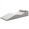 Jaxx Clermont Sun Lounger - Luxurious Waterproof Poolside Lounge & Outdoor Chaise - Marine Vinyl Mineral Grey