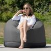Jaxx Palmetto Large Round Outdoor Bean Bag Club Chair - Sunbrella Slate