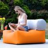 Jaxx Tybee Large Outdoor Lounge w/ Bolster - Sunbrella Tangerine