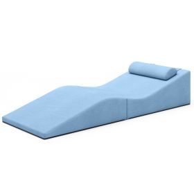 Jaxx Clermont Sun Lounger - Luxurious Waterproof Poolside Lounge & Outdoor Chaise - Sunbrella Ocean Blue