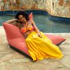 Jaxx Finster Outdoor Bean Bag Lounge Chair - Sunbrella Flamingo