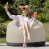 Jaxx Palmetto Large Round Outdoor Bean Bag Club Chair - Flax
