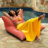 Jaxx Finster Outdoor Bean Bag Lounge Chair - Sunbrella Flamingo