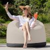 Jaxx Palmetto Large Round Outdoor Bean Bag Club Chair - Pearl