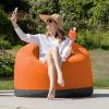 Jaxx Palmetto Large Round Outdoor Bean Bag Club Chair - Sunbrella Tangerine