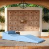 Jaxx Clermont Sun Lounger - Luxurious Waterproof Poolside Lounge & Outdoor Chaise - Sunbrella Ocean Blue