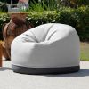 Jaxx Palmetto Large Round Outdoor Bean Bag Club Chair - Sunbrella Granite