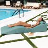 Jaxx Clermont Sun Lounger - Luxurious Waterproof Poolside Lounge & Outdoor Chaise - Marine Vinyl Waterfall Blue