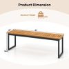 Set of 2 Patio Dining Bench for 2-3 Person Indoor Outdoor