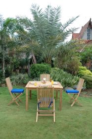 Comfort 5 Pieces Outdoor Square Dining Set