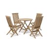 Classic Folding Chair 5 Pieces Round Folding Bistro Set