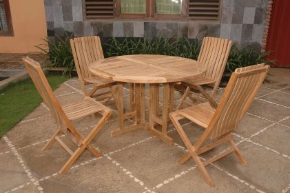 Comfort 5 Pieces Butterfly Folding Outdoor Dining Set