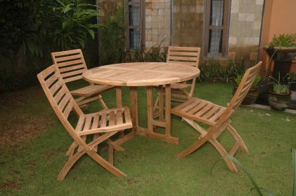 Andrew 5 Pieces Butterfly Folding Outdoor Dining Set