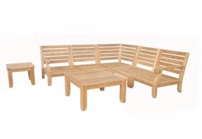 Riviera Luxe 7-Pieces Modular Set with Square Tables