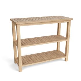 Towel Console with 2 Shelves Table