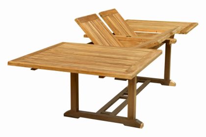 Rectangular Table with Double Extension Table