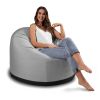 Jaxx Palmetto Large Round Outdoor Bean Bag Club Chair - Sunbrella Granite
