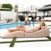Jaxx Clermont Sun Lounger - Luxurious Waterproof Poolside Lounge & Outdoor Chaise - Sunbrella Petal