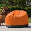 Jaxx Palmetto Large Round Outdoor Bean Bag Club Chair - Sunbrella Tangerine