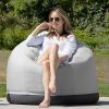 Jaxx Palmetto Large Round Outdoor Bean Bag Club Chair - Sunbrella Granite