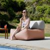 Jaxx Tybee Large Outdoor Lounge w/ Bolster - Sunbrella Petal