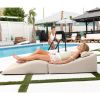 Jaxx Clermont Sun Lounger - Luxurious Waterproof Poolside Lounge & Outdoor Chaise - Sunbrella Flax
