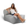 Jaxx Tybee Large Outdoor Lounge w/ Bolster - Sunbrella Granite