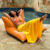 Jaxx Finster Outdoor Bean Bag Lounge Chair - Sunbrella Tangerine