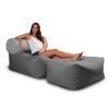 Jaxx Tybee Large Outdoor Lounge w/ Bolster & Ottoman - Sunbrella Slate