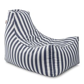 Jaxx Juniper Outdoor Bean Bag Patio Chair & Poolside Lounge (Option: Navy Striped)