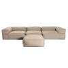 Baya 4 Piece Outdoor Sofa with Ottoman - Luxurious European Style Soft Seating