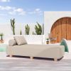 Jaxx Alvy Outdoor Sun Lounger – Luxurious Sunbed with Hevea Wood Feet
