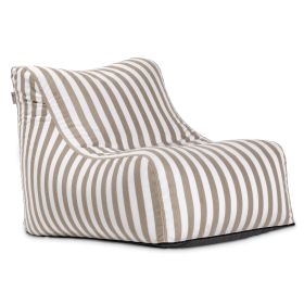 Jaxx Ponce Outdoor Bean Bag Chair - Weather Resistant Patio and Poolside Lounge Seating (Option: Taupe Striped)