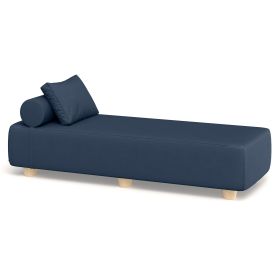 Jaxx Alvy Outdoor Sun Lounger – Luxurious Sunbed with Hevea Wood Feet (Option: Sunbrella Indigo)