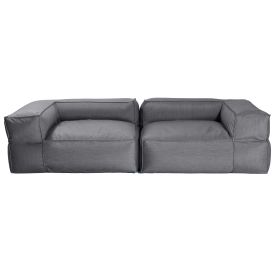 Baya Outdoor Modular Loveseat - Luxurious Soft Seating for Poolside or Hospitality (Option: Charcoal)