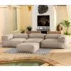 Baya 4 Piece Outdoor Sofa with Ottoman - Luxurious European Style Soft Seating