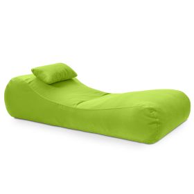 Arlo Outdoor Bean Bag Sun Lounger - Pool and Patio Chaise Recliner (Option: Lime Green)