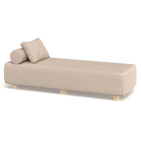 Jaxx Alvy Outdoor Sun Lounger – Luxurious Sunbed with Hevea Wood Feet (Option: Sunbrella Flax)