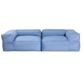 Baya Outdoor Modular Loveseat - Luxurious Soft Seating for Poolside or Hospitality (Option: Ocean Blue)
