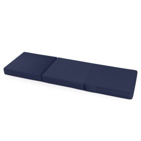 Jaxx Chastain 2 in 1 Convertible Outdoor Lounger & Ottoman (Option: Sunfield Navy Blue)