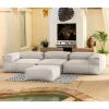 Baya 4 Piece Outdoor Sofa with Ottoman - Luxurious European Style Soft Seating
