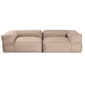 Baya Outdoor Modular Loveseat - Luxurious Soft Seating for Poolside or Hospitality (Option: Petal)