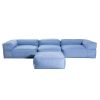 Baya 4 Piece Outdoor Sofa with Ottoman - Luxurious European Style Soft Seating
