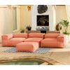 Baya 4 Piece Outdoor Sofa with Ottoman - Luxurious European Style Soft Seating