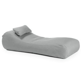 Arlo Outdoor Bean Bag Sun Lounger - Pool and Patio Chaise Recliner (Option: Granite)